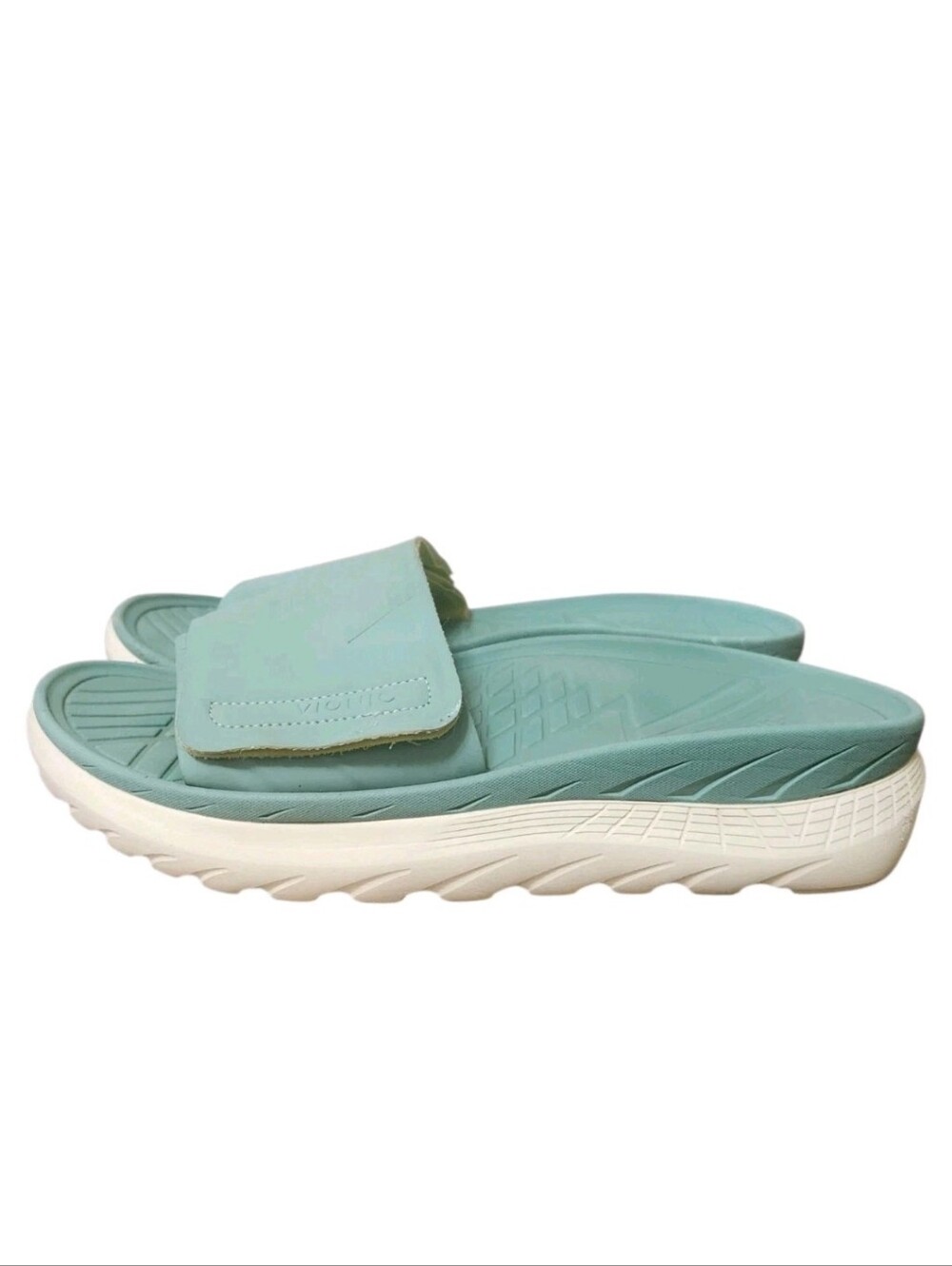 Vionic Rejuvenate Recovery Slide Sandals Teal Blue Men 10.5 Women 12 Adjustable - Picture 5 of 13